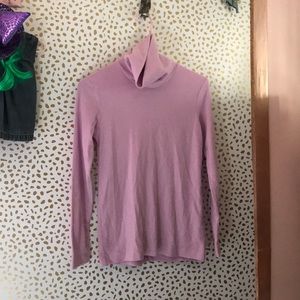 Lavender cloud fleece turtleneck